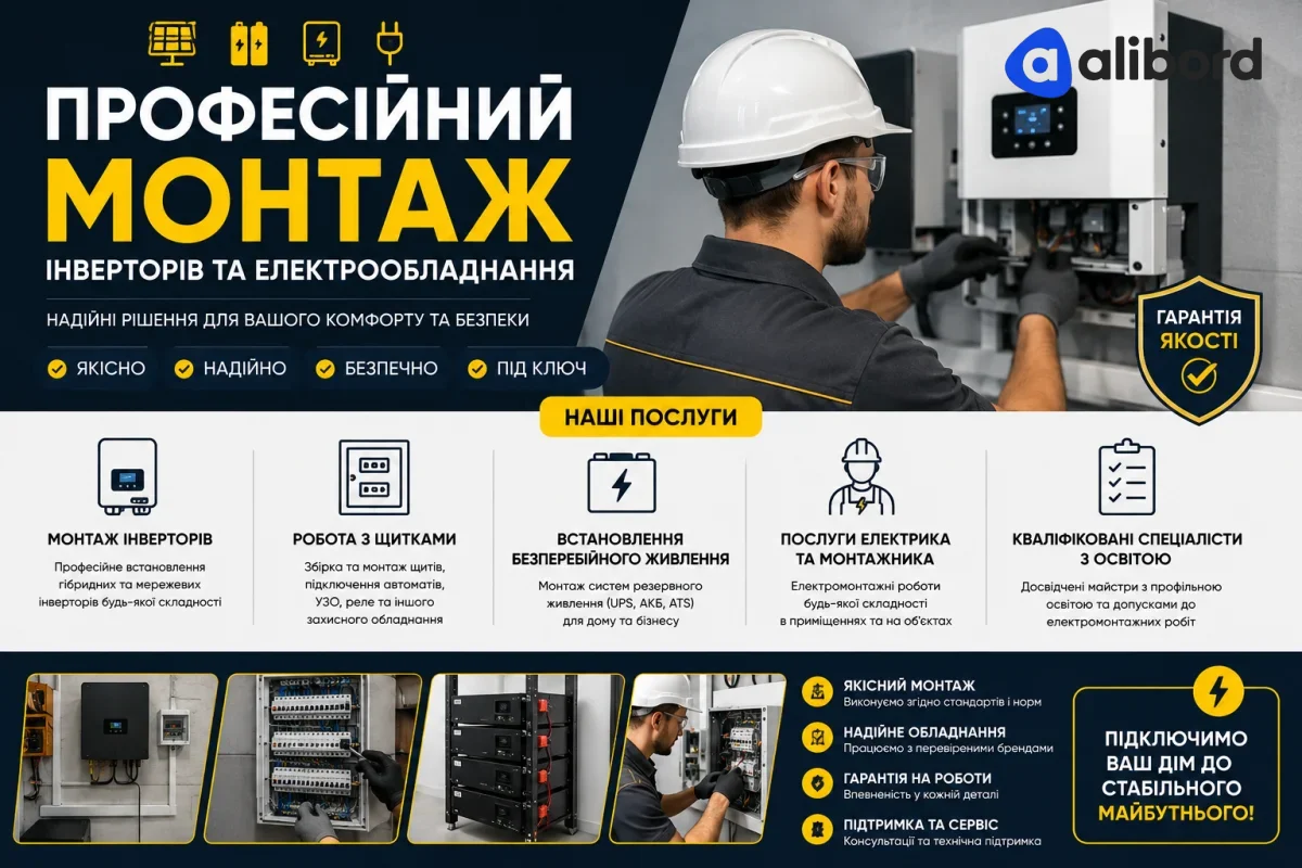 Послуги з монтажу інверторів і батарей