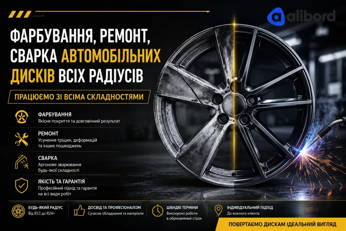 Ремонт і фарбування автомобільних дисків