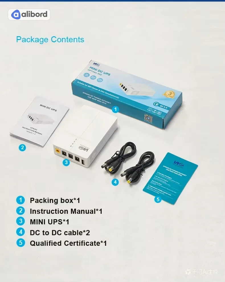 ДБЖ для роутера (Mini DC UPS) WGP Optima 302 - 13500 mAh — фото 5