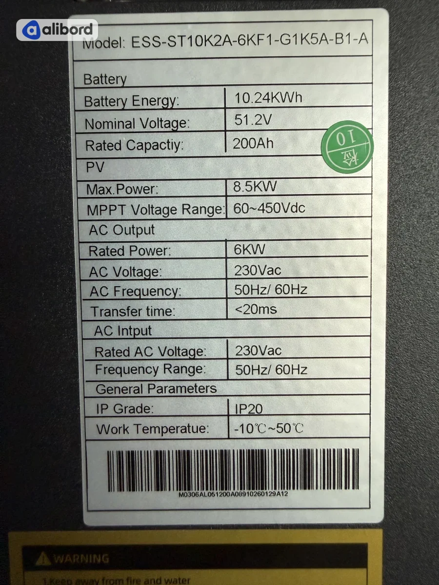 TTN ALL-IN-ONE INVERTER &amp; BATTERY+ 51.2V200AH + 6KW — фото 4