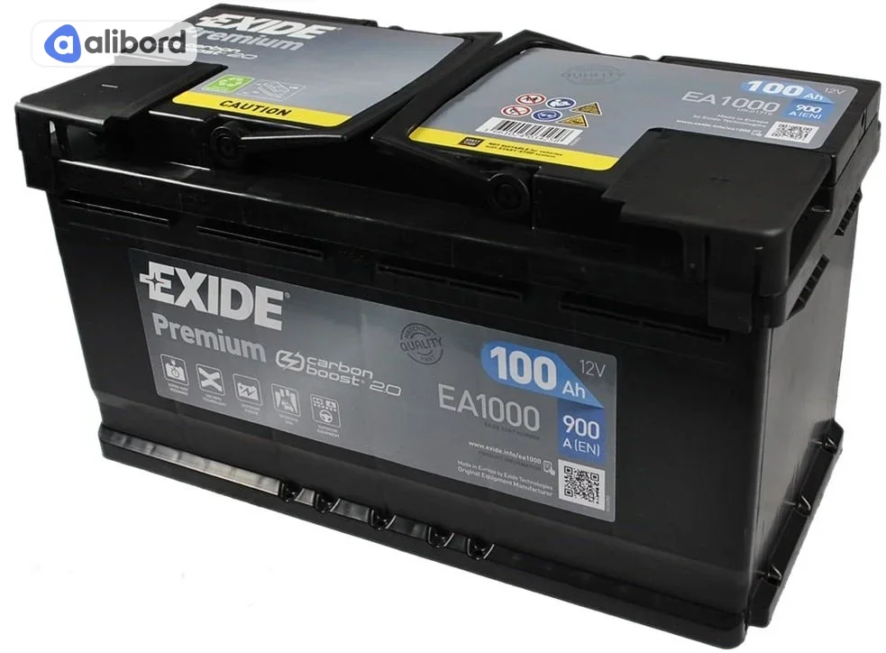 Акумулятор 100Ah-12v Exide PREMIUM (353х175х190), R, EN900 EA1000