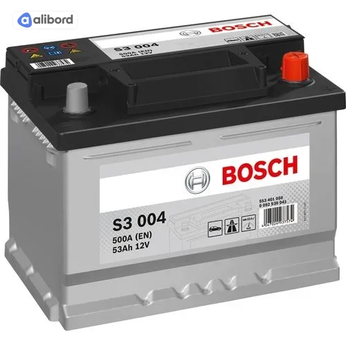 Акумулятор   53Ah-12v BOSCH (S3004) (242x175x175),R,EN500 !КАТ. -20% 0092S30041