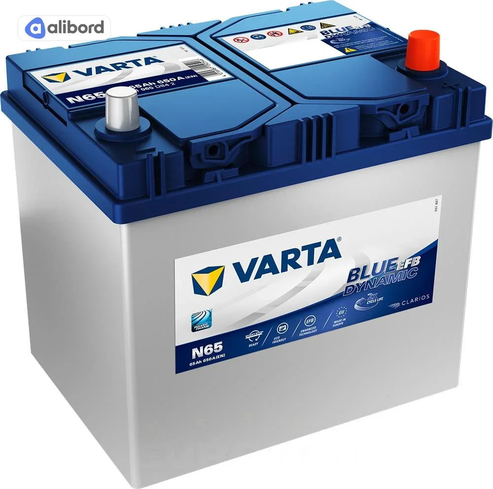 Акумулятор 65Ah-12v VARTA Dynamic EFB (N65) (232х173х225),R,EN650 Азія 565 501 065