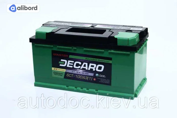 Акумулятор 100Ah-12v DECARO MASTER (353х175х190), L, EN840 6СТ-100 А3 (1) M