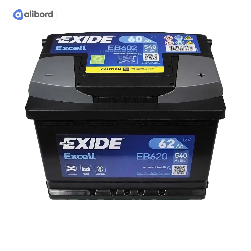 Акумулятор   60Ah-12v Exide EXCELL(242х175х175),R,EN540 !КАТ. -20% EB602
