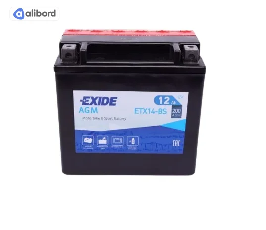 Акумулятор   12Ah-12v Exide AGM (ETX14-BS) (150х87х145) L, EN200 !КАТ. -20% ETX14-BS