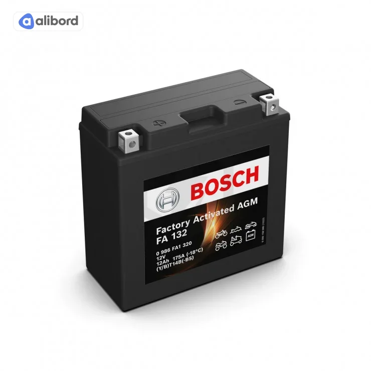 Акумулятор   12Ah-12v BOSCH (FA105) (133х90х164),R,EN210 !КАТ. -10% 0986FA1050