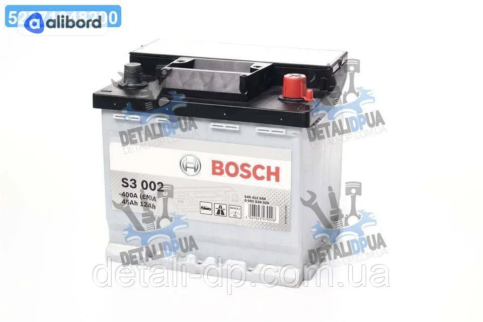 Акумулятор   45Ah-12v BOSCH (S3003) (207x175x190),L,EN400 !КАТ. -15% 0092S30030