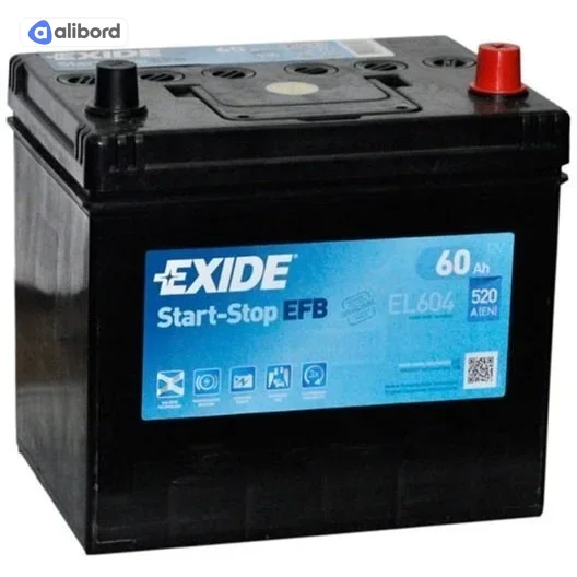 Акумулятор 60Ah-12v Exide START-STOP EFB (230х173х222), R, EN520 Азія EL604