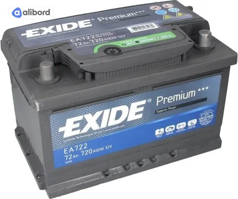 Акумулятор   72Ah-12v Exide PREMIUM(278х175х175),R,EN720 !КАТ. -20% EA722