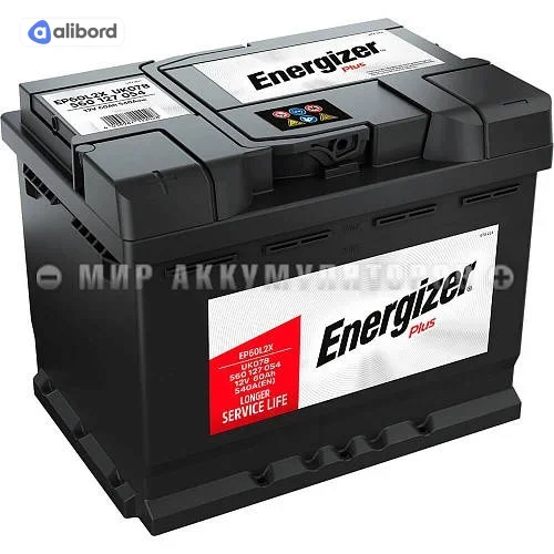 Акумулятор 60Ah-12v Energizer Plus (242х175х190), L, EN540 560 127 054
