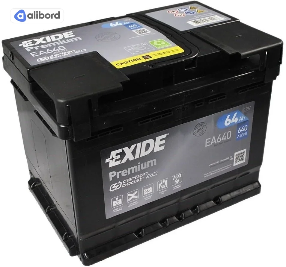 Акумулятор   64Ah-12v Exide PREMIUM(242х175х190),R,EN640 !КАТ. -10% EA640