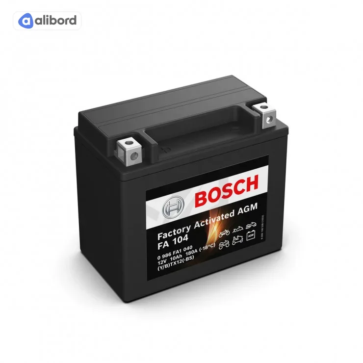 Акумулятор  10Ah-12v BOSCH (FA104) (150х87х130),L,EN180 !КАТ. -20% 0986FA1040