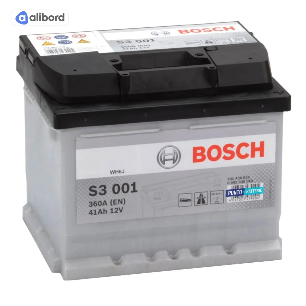 Акумулятор   41Ah-12v BOSCH (S3001) (207x175x175),R,EN360 !КАТ-10% 0092S30010