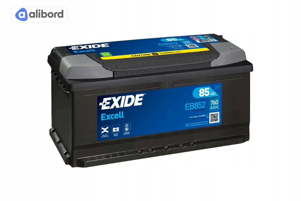 Акумулятор   85Ah-12v Exide EXCELL(353х175х175),R,EN760 !КАТ. -20% EB852