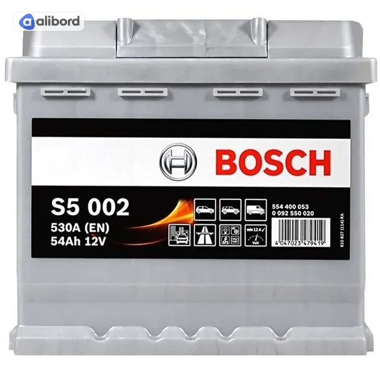 Акумулятор   54Ah-12v BOSCH (S5002) (207x175x190),R,EN530 !КАТ. -20% 0092S50020