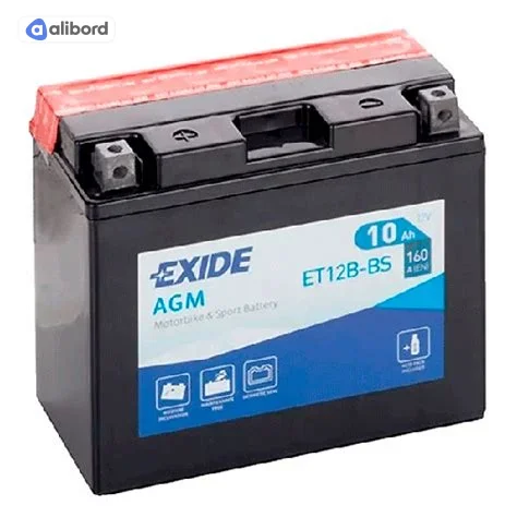 Акумулятор   10Ah-12v Exide AGM (ET12B-BS) (150х70х130) L, EN160 !КАТ. -20% ET12B-BS