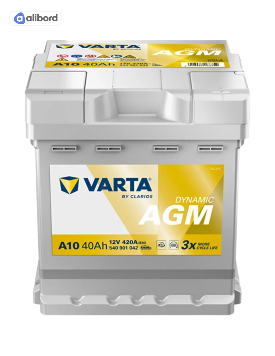 Акумулятор 40Ah-12v VARTA Dynamic AGM (А10) (175х175х190),R,EN420 540 901 042