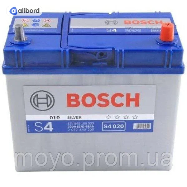 Акумулятор   45Ah-12v BOSCH (S4023) (238x129x227),L,EN330(Азия) !КАТ. -10% 0092S40230