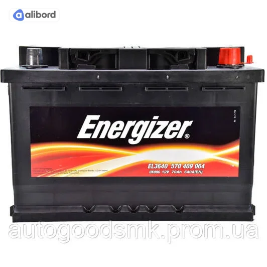 Акумулятор   70Ah-12v Energizer (278х175х190), R,EN640 !КАТ. -10% 570 409 064
