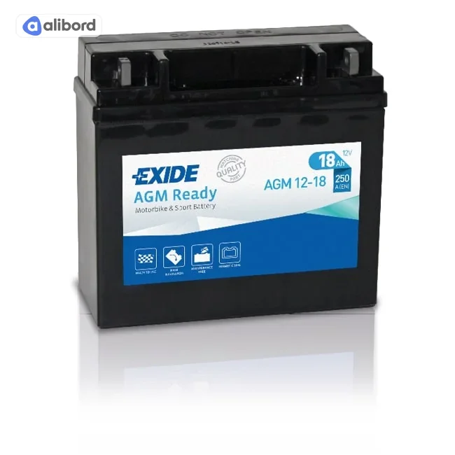 Акумулятор 18Ah-12v Exide AGM (180х75х165),R,EN250 AGM12-18