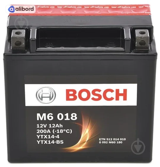Акумулятор  12Ah-12v BOSCH (FA106) (150х87х145),L,EN200 !КАТ. -10% 0986FA1060