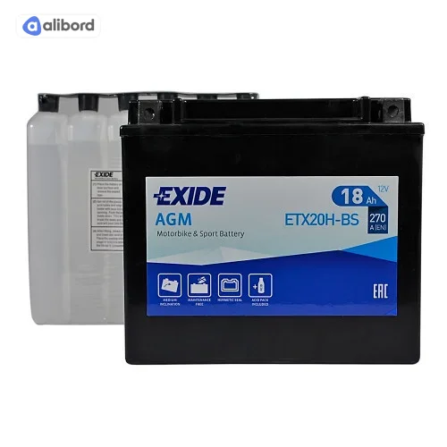 Акумулятор   18Ah-12v Exide AGM (ETX20HL-BS) (175х87х155) R, EN270 !КАТ. -10% ETX20HL-BS