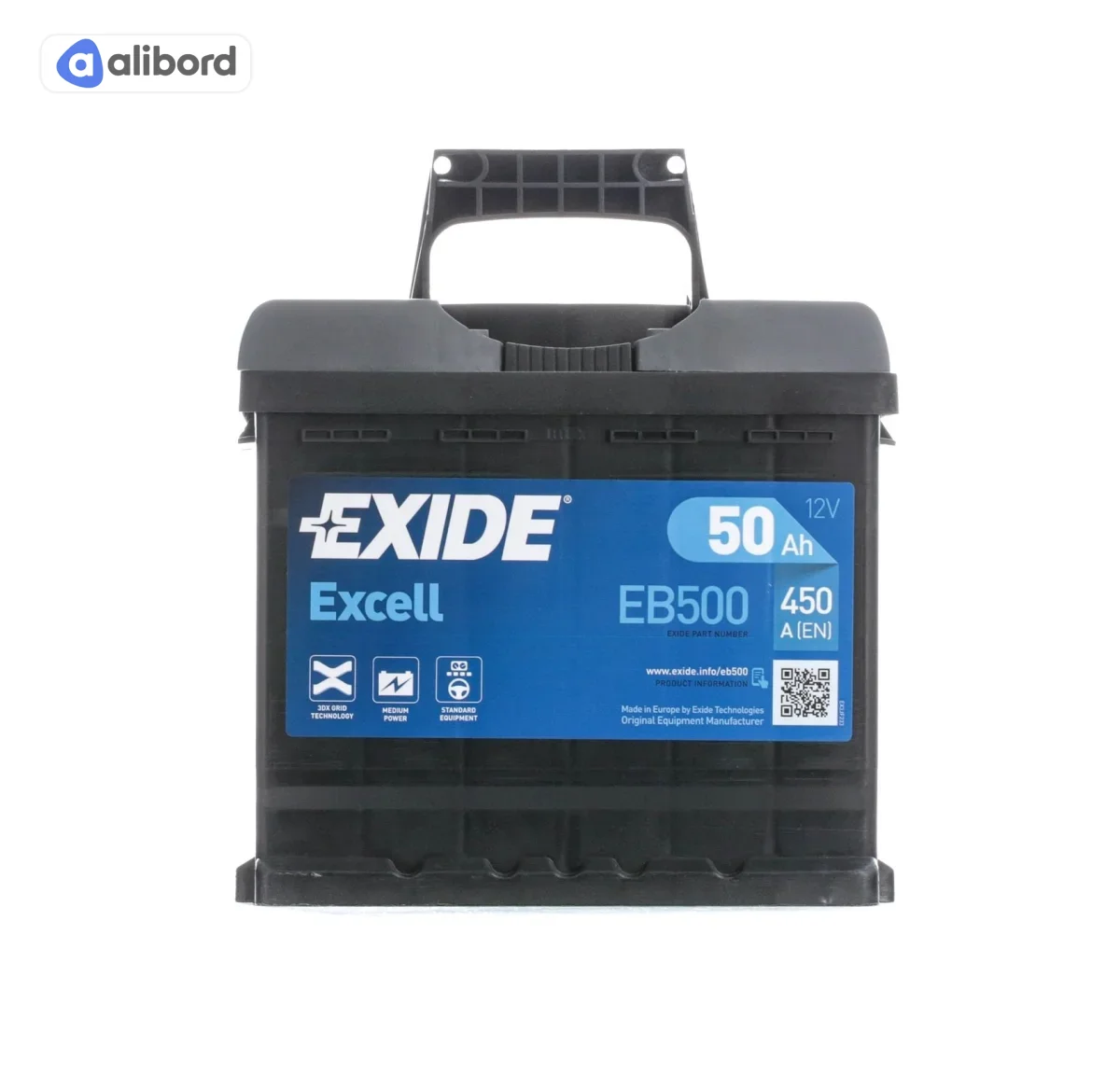 Акумулятор 50Ah-12v Exide EXCELL (207х175х190), R, EN450 EB500