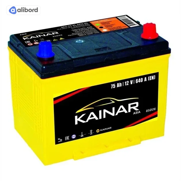 Акумулятор   75Ah-12v KAINAR Asia (258x173x220),R,EN640 !КАТ. -20% 070 341 0 110