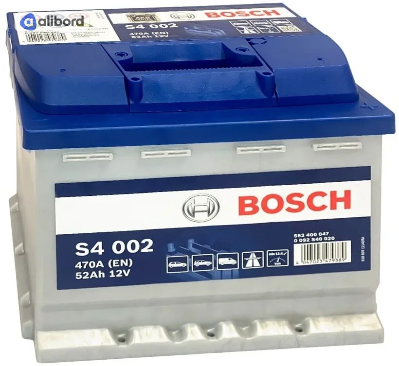 Акумулятор 52Ah-12v BOSCH (S4002) (207x175x190),R,EN470 0092S40020