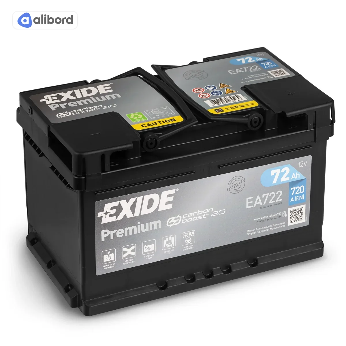 Акумулятор   72Ah-12v Exide PREMIUM(278х175х175),R,EN720 !КАТ. -10% EA722