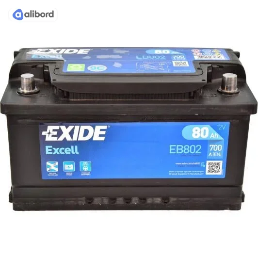 Акумулятор   80Ah-12v Exide EXCELL(315х175х175),R,EN700 !КАТ. -20% EB802