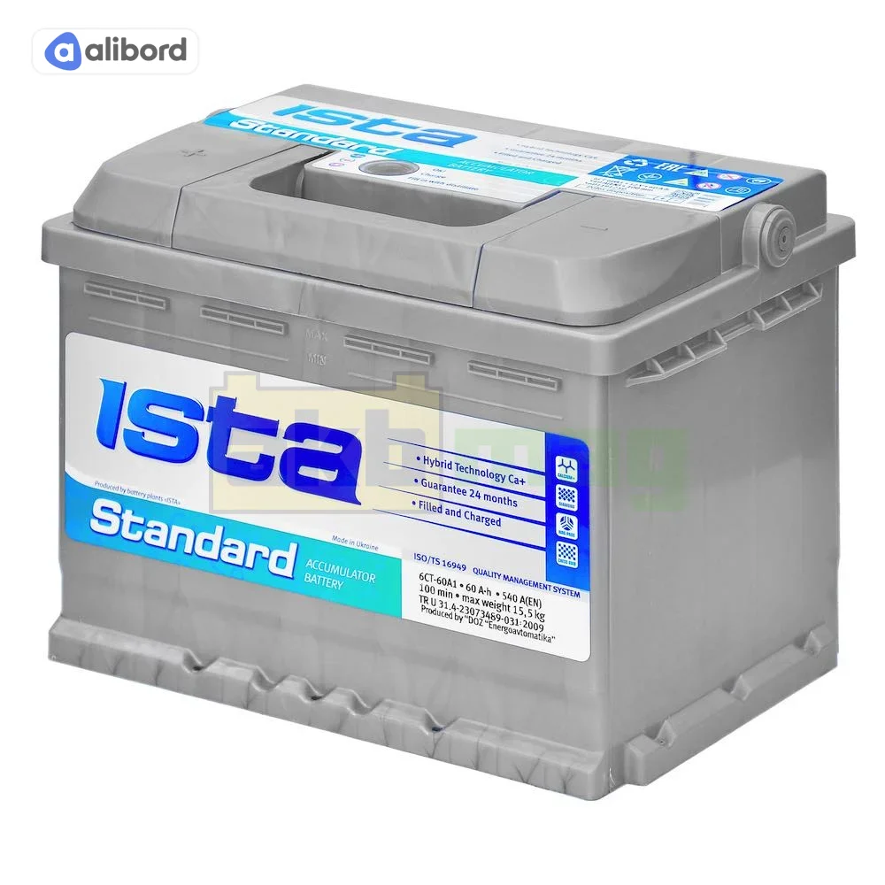 Акумулятор   60Ah-12v ISTA Standard зал. (242х175х190), L, EN 540 !КАТ. -10% 5237127