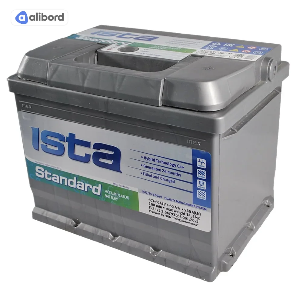 Акумулятор   60Ah-12v ISTA Standard зал. (242х175х190), L, EN 540 !КАТ. -15% 5237127