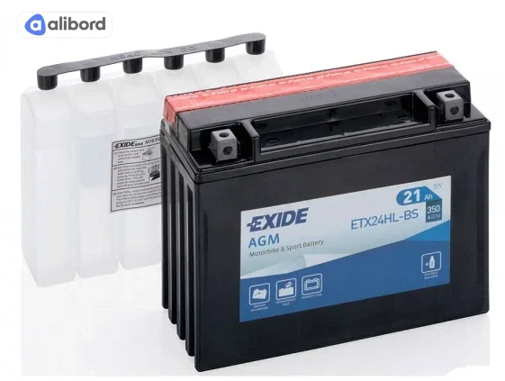 Акумулятор 21Ah-12v Exide AGM (205х90х165),R,EN350 AGM12-23
