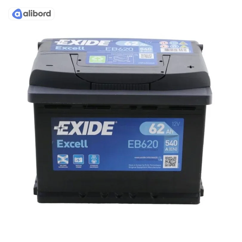 Акумулятор   62Ah-12v Exide EXCELL(242х175х190),L,EN540 !КАТ. -20% EB621