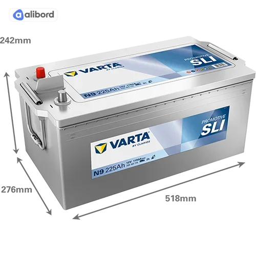 Акумулятор 225Ah-12v VARTA ProMotive SLI (N9) (518x276x242),полярність зворотна(3),EN1150 725 103 115