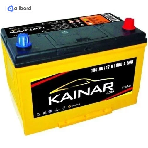 Акумулятор  100Ah-12v KAINAR Asia (304x173x220),R,EN800 !КАТ. -20% 090 341 0 110