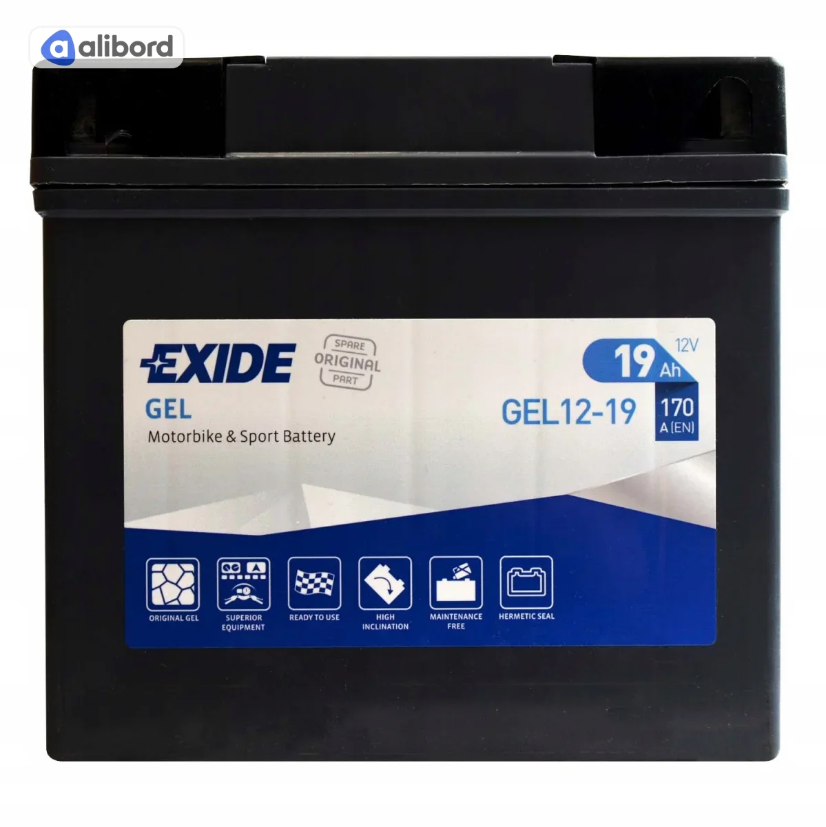 Акумулятор   19Ah-12v Exide (EB16L-B) (175х100х155) R, EN190 !КАТ. -10% EB16L-B