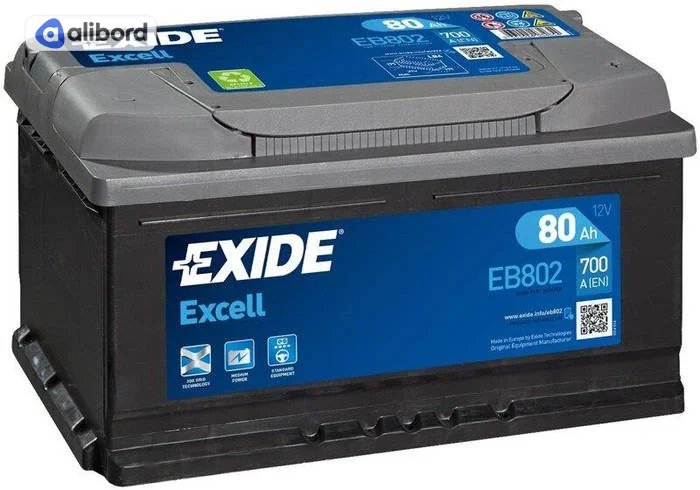 Акумулятор 80Ah-12v Exide EXCELL (315х175х175), R, EN700 EB802