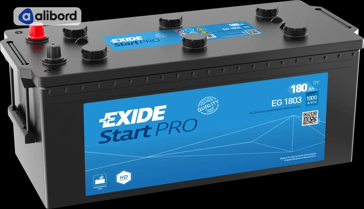 Акумулятор  180Ah-12v Exide Start PRO (513х223х223),полярність зворотна (3),EN1000 !КАТ. -15% EG1803