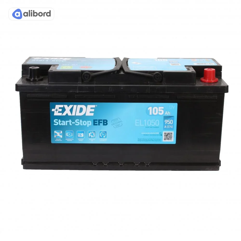 Акумулятор 105Ah-12v Exide AGM (392х175х190), R, EN950 EK1050