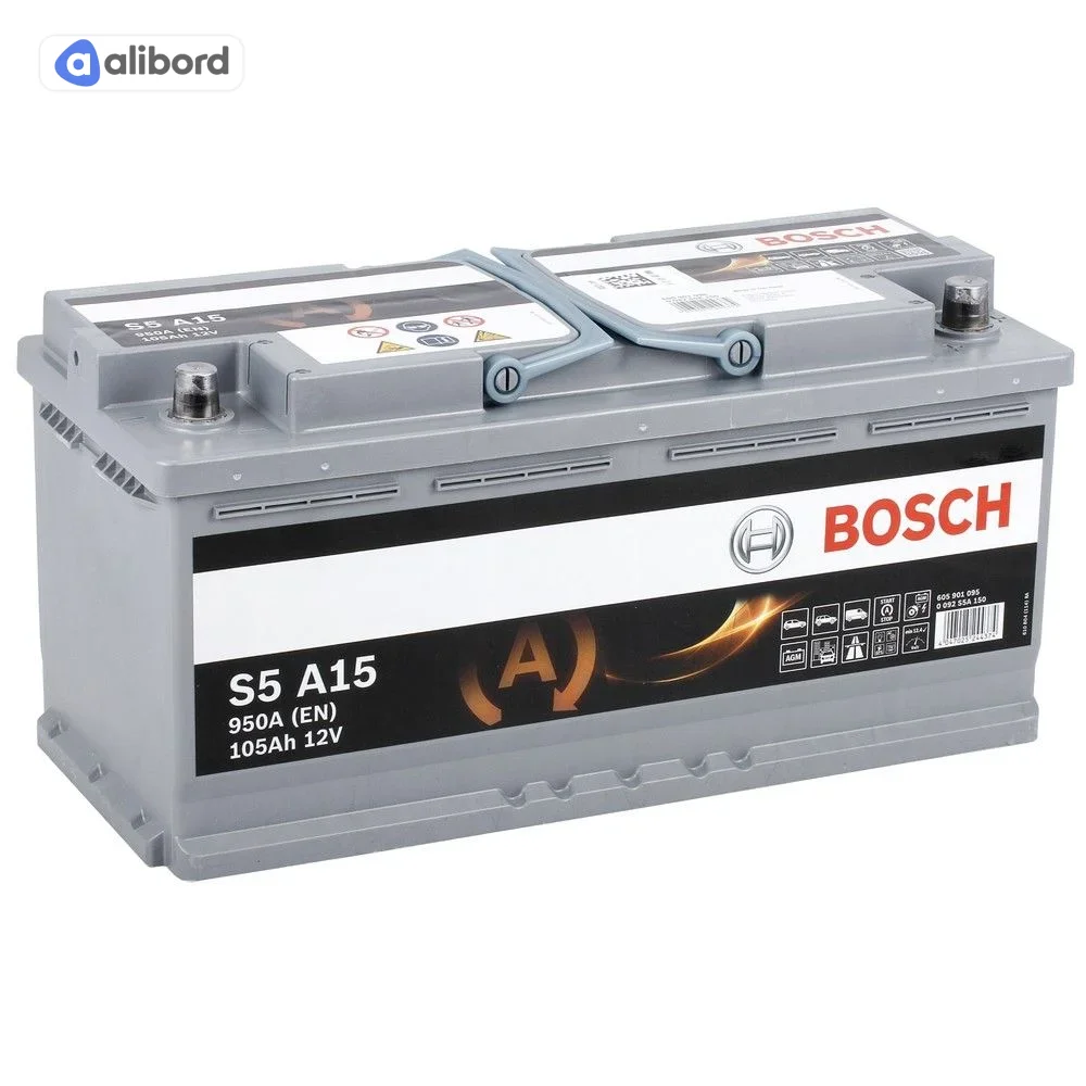 Акумулятор 105Ah-12v BOSCH AGM (S5A15) (394х175х190), R, EN 950 0092S5A150
