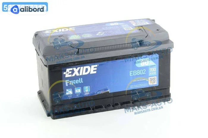Акумулятор   80Ah-12v Exide EXCELL(315х175х175),R,EN700 !КАТ. -10% EB802