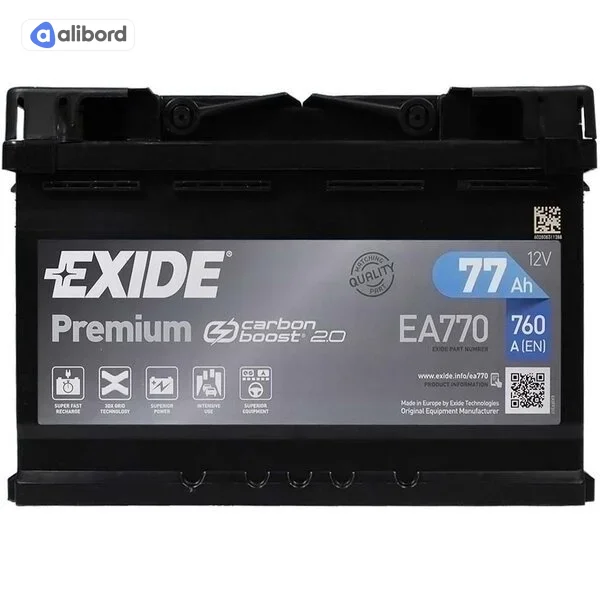 Акумулятор 77Ah-12v Exide PREMIUM (278х175х190), R, EN760 EA770