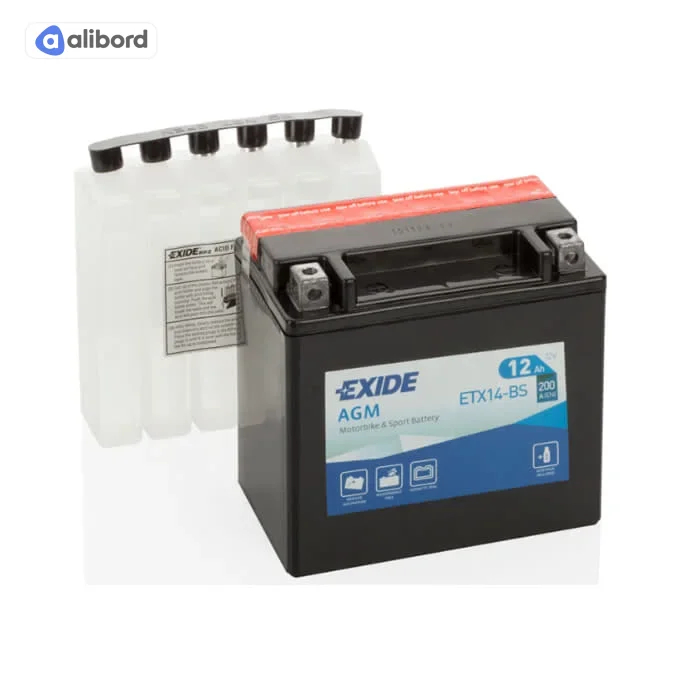 Акумулятор 12Ah-12v Exide AGM (150х87х145), R, EN200 ETX14L-BS