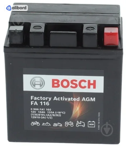 Акумулятор  10Ah-12v BOSCH (FA110) (150х70х130),L,EN165 0986FA1100