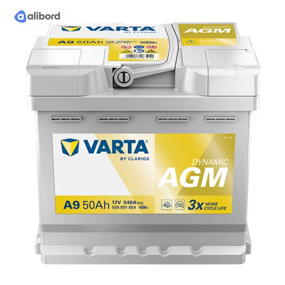 Акумулятор 50Ah-12v VARTA Dynamic AGM (А9) (207х175х190),R,EN540 550 901 054