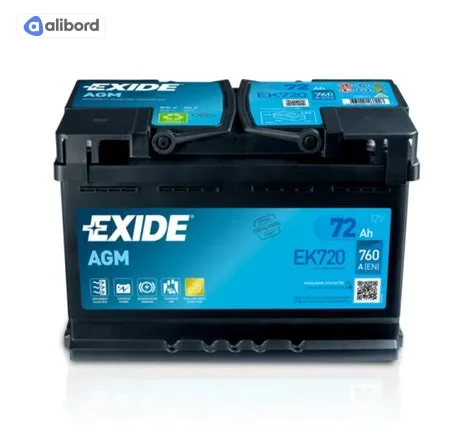 Акумулятор   72Ah-12v Exide AGM (278х175х190),R,EN760 !КАТ. -20% EK720