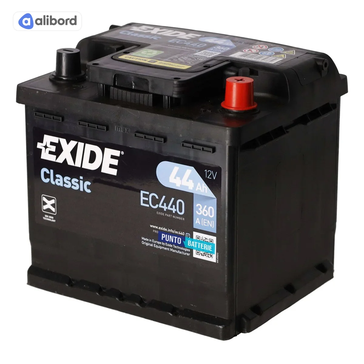 Акумулятор   44Ah-12v Exide CLASSIC(207х175х190),R,EN360 !КАТ. -10% EC440
